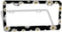 FunnyLpopoiamef Customized Personalized Stainless Steel License Plate Frame Holder, Decorative License Plate Frame White Daisy Black Background