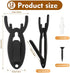 Moxweyeni European Mount Skull Hanger Deer Hooks Antler Style Mounts Hanging and Mounting Easy Installation for Living Room Bedroom Home Decor Indoor Outdoor Use (4 Pieces) (4), Black