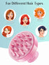 Hair Shampoo Brush, HEETA Scalp Care Hair Brush with Soft Silicone Scalp Massager (Rose Pink)