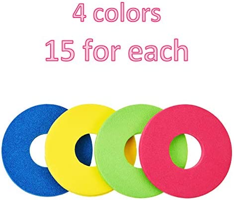 36 Pieces Foam Disc Shooter Spare Flying Foam Disc Toy for Remote Control Robot Toy, Red, Blue, Yellow, Green