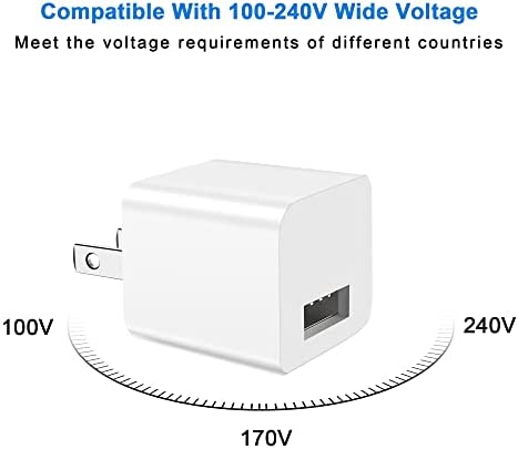 USB Wall Charger Block 4Pack 5V 1A Cube USB Plug Power Charging Adapter Brick for Apple iPhone Xs Max XR 8 Plus IPad Cell Phone Box