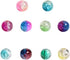 Lot 150pcs Glass Crackle Beads - LONGWIN 10 Color 8mm Crystal Handcrafted Round Beads with Plastic Container Jewelry Making Supply