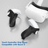 KIWI design Controller Grips Compatible with Quest 2 Accessories, Silicone Grip Cover Protector with Knuckle Straps (Black, 1 Pair)