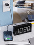 Digital Alarm Clock with USB Charger for Bedroom, 7" Large Display Bedside Clock with Battery Backup, Dual Alarm, Dimming Mode, Loud Alarm Clock for Heavy Sleeper, Bedroom Living Room Office Decor