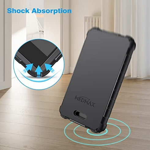 MEDMAX Silicone Case for Omnipod Dash PDM (Personal Diabetes Manager), Lightweight Shockproof Anti Slip Protective Cover Soft Gel Skin with Raised Bezel for Omnipod Dash Device (Black)