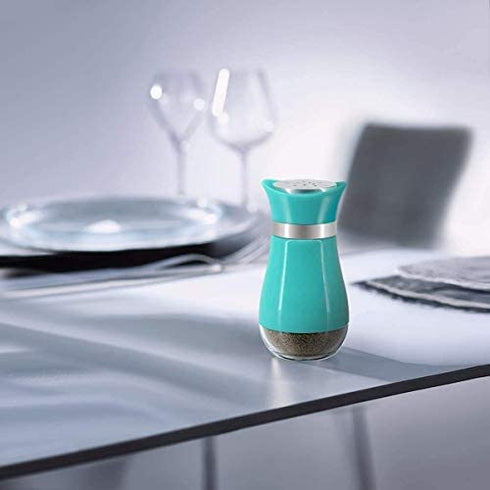Salt and Pepper Shakers Set, Glass Salt & Pepper Dispense for Sea Salt, Black Pepper, Spices-Stylish Pioneer Dining Cooking BBQ Kitchen Gift for Women Mom Family - Mint Green