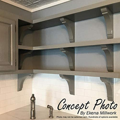 Ekena Millwork BKTW01X08X08OLRW Medium Olympic Wood Wood Brackets, 1 3/4"W x 8"D x 8"H , Rubberwood