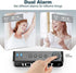 Digital Alarm Clock Radio for Bedroom - 0-100% Dimmer, FM Radio with Sleep Timer, Dual Alarm with Weekday/Weekend, USB Charging Port, Battery Backup, Snooze, Easy to Set, for Bedside Table, Desk