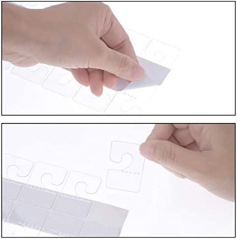 SnowTing 120Pcs Self Adhesive Plastic Hang Clear Tabs Hooks Display Card for Store Retail Display Slat Wall Hook Hangers, J-Hook & Slot Hole Pegboard Hang Tabs 2 Styles - Multiple Pack