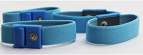 Adjustable Estim Wrist Strap Components 4pcs Blue Stim Loops 4pcs White Wires
