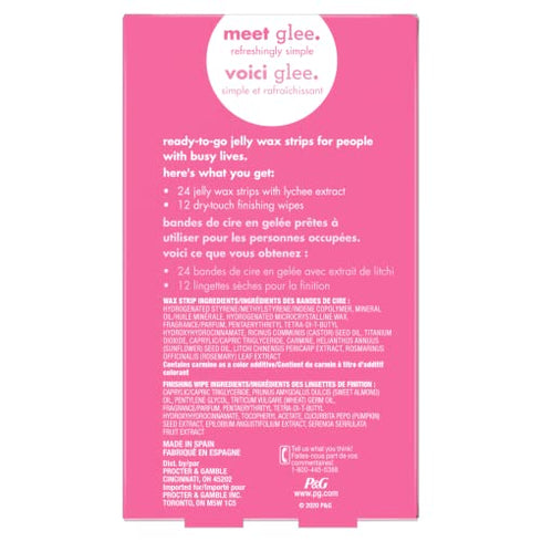 JOY Glee Face Wax Strips Hair Removal - 24 Strips