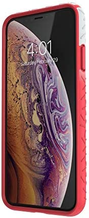 Speck Products CandyShell Fit iPhone Xs Max Case, Dolphin Grey Ombre Mercury Red/Mercury Red