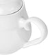 Flexzion Porcelain Teapot, Ceramic Tea Pot w/ Removable Lid, Beverage Serveware Set for 2-3 Tea Cups, Coffee Mugs, Modern English Classic Style, Microwave Oven & Dishwasher Safe - 24 Ounce, Pure White