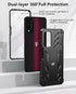 for T-Mobile REVVL V Plus 5G Case: Built-in Screen Protector Kickstand Full Body Dual-Layer Protective Shockproof Heavy-Duty Military Grade Tough Rugged SOiOS Phone Cover - Black