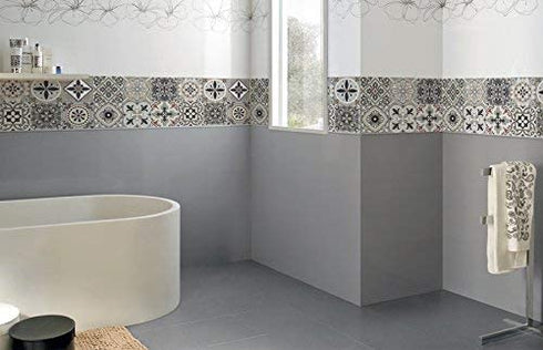 Venecia Decorative Tile Stickers Set 12 Units 6x6 inches. Peel & Stick Vinyl Tiles. Backsplash. Home Decor. Furniture Decor. Staircase Decor. 3 sqf per Package.