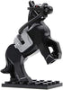 Feleph Black War Horses Set Animals Building Block Toys Ranch Farm Medieval Knight Accessories Compatible with Major Brands?5 PCS?