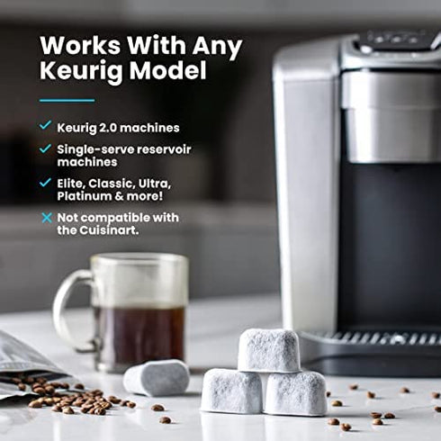 K&J Charcoal Water Filter Pods - 12-Pack Filters for Coffee Maker, Compatible Keurig Filter Replacement (2.0 and older)