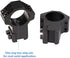 Modkin 1 Inch Dovetail Scope Rings, High Profile Scope Mount for 11mm Dovetail Rails -2 Pieces (One has Stop pin)