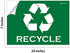 IGNIXIA Pack of 02 Recycle Sign Decals self Adhesive - Recycling Stickers Large 10 x 7 Inches Recycle Sticker for Trash can - Recycle Labels (Green)
