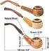 Tobacco Pipe Set of 3 – Handmade Wooden Smoking Pipes for Tobacco and Herbs – Unique 100% Natural Long Smoking Pipes