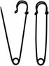 BESTCYC 10pcs Black Safety Pins Extra Large 10.1cm x 22mm Heavy Duty Stainless Steel Safety Pins for Blankets, Skirts, Kilts, Knitted Fabric ,Crafts