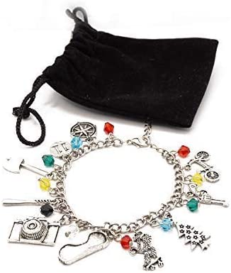 Stranger Things Bracelet Charm Light Jewelry Cosplay Bracelet Gift for Girls Teens Women Friends Stranger Things Bracelet in FREE JEWELRY VELVET POUCH