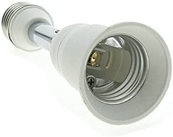 Aukora E26 E27 Light Bulb Socket Extender, Bendable Medium Base Light Socket Converter for Motion Sensor Light Bulb Standard LED Bulbs, Adjustable Vertical 180° Horizontal 360°(2 Pack)