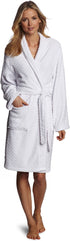 Seven Apparel Hotel Spa Collection Herringbone Textured Plush Robe, Optic White