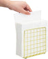 MyGift Modern Gold Metal Standing Napkin Holder with Wire Grid Design, Upright Dining Table Cocktail Napkin Holder