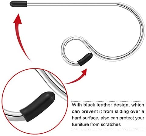 Boao 6 Pieces Christmas Stocking Holders Mantel Stockings Hanger Christmas Metal Hook Hanger for Christmas Party Decoration (Silver)