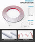 Art3d 10 Ft Peel and Stick Trim for Backsplash Tile Edge, Self-Adhesive Liner for Corner Decor in White