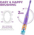 Vekkia Princess Kids Electric Toothbrush, 2 Minutes Timer for Age 3+, 4 Brush Heads, (Rechargeable)