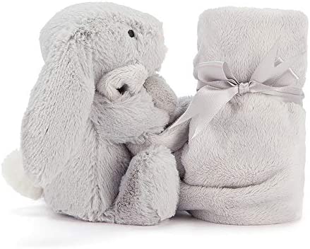 Jellycat Bashful Grey Bunny Baby Stuffed Animal Security Blanket