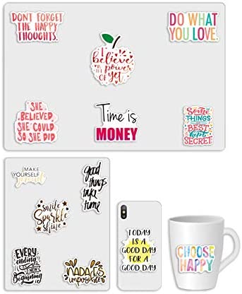 100pcs Motivational Stickers Pack, Positive Encouragement Stickers, Affirmation Waterproof Vinyl Stickers Decals for Students Teachers Employees, Water Bottle Stickers, Laptop Stickers