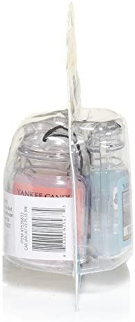 Yankee Candle Car Air Fresheners, Hanging Car Jar® Ultimate 3-Pack, Neutralizes Odors Up To 30 Days, Includes: 1 Beach Walk, 1 Pink Sands, and 1 Sun and Sand