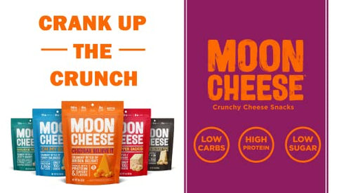 Moon Cheese Bites Bundle, Garlickin' Parmesan, Oh My Gouda, Get Pepper Jacked, 2-Ounce, 3-Pack, Lunch or After-School Snack