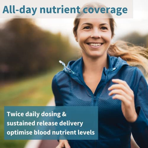 Pure & Essential Advanced Vegan Multivitamin & Minerals for Women with Iron, Methylated Folate, Clean Label, Non-GMO, Sustained Release, 60 Tablets