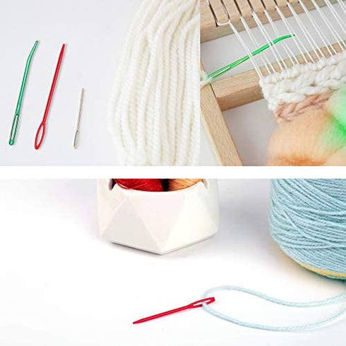 Yarn Needle - Large-Eye Blunt Needles and Bent Tapestry Needle, Plastic Large Eye Sewing Needles, Crafting Knitting Weaving Stringing Needles,Perfect for Finishing Off Crochet Projects