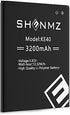 Moto E6 Battery, 3200mAh New 0 Cycle Higher Capacity Replacement Battery for Motorola Moto KE40 E6 XT2005