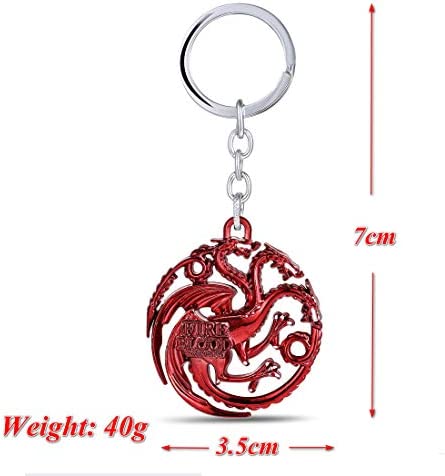 Game of Thrones Metal Keychain - House Stark Sigil Metal Keyring Pendant