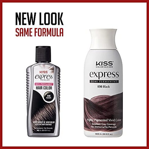 Kiss Express Semi-Permanent Hair Color 100mL (3.5 US fl.oz) (1 Count, Platinum)