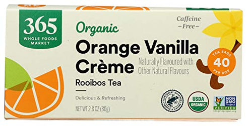 365 by Whole Foods Market, Tea Rooibos Orange Vanlla Creme Organic, 40 Count
