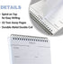 Daily Planner Notepads - A5 Scheduler, To Do List with Priorities, Notes, Meals and Water Intake Tracker, Spiral Daily Planning Pad with 52 Undated Agenda Tear-off Sheets, 6.5" x 9.8" ( Blue )