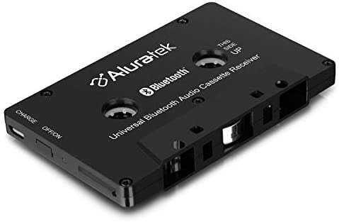 Aluratek Universal Bluetooth Audio Cassette Receiver, Built-in Rechargeable Battery, Up to 8 Hours Playtime, Audio Receiving up to 33 Feet