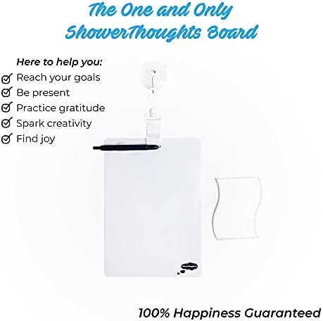 Shower Thoughts Board—Shower Whiteboard | Waterproof White Board | Writing on The Bathroom Wall | Shower Notes, Shower Notepad, Goal Board, Shower Pad, Love Notes—by ShowerThoughts Co.