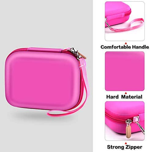 Kids Camera Case for VTech KidiZoom Creator Cam HD Video Camera/ for KODAK Printomatic Digital Instant Print Cameras Toys, Carrying Storage Organizer Bag Also Holds Tripod Accessories(Box Only)-Pink