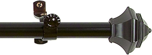 Achim Home Furnishings Buono II Jordan Curtain Rod with Finials, 48-Inch Extends to 86-Inch