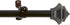 Achim Home Furnishings Buono II Jordan Curtain Rod with Finials, 48-Inch Extends to 86-Inch
