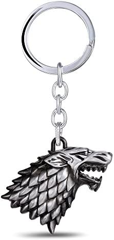Game of Thrones Metal Keychain - House Stark Sigil Metal Keyring Pendant