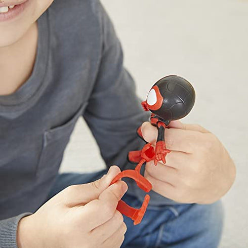 Spidey and His Amazing Friends Marvel Miles Morales Hero Figure, 4-Inch Scale Action Figure, Includes 1 Accessory, for Kids Ages 3 and Up